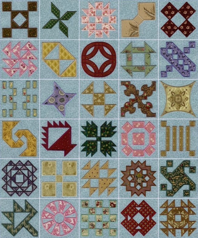  Amish quilt patterns - applique machine embroidery designs